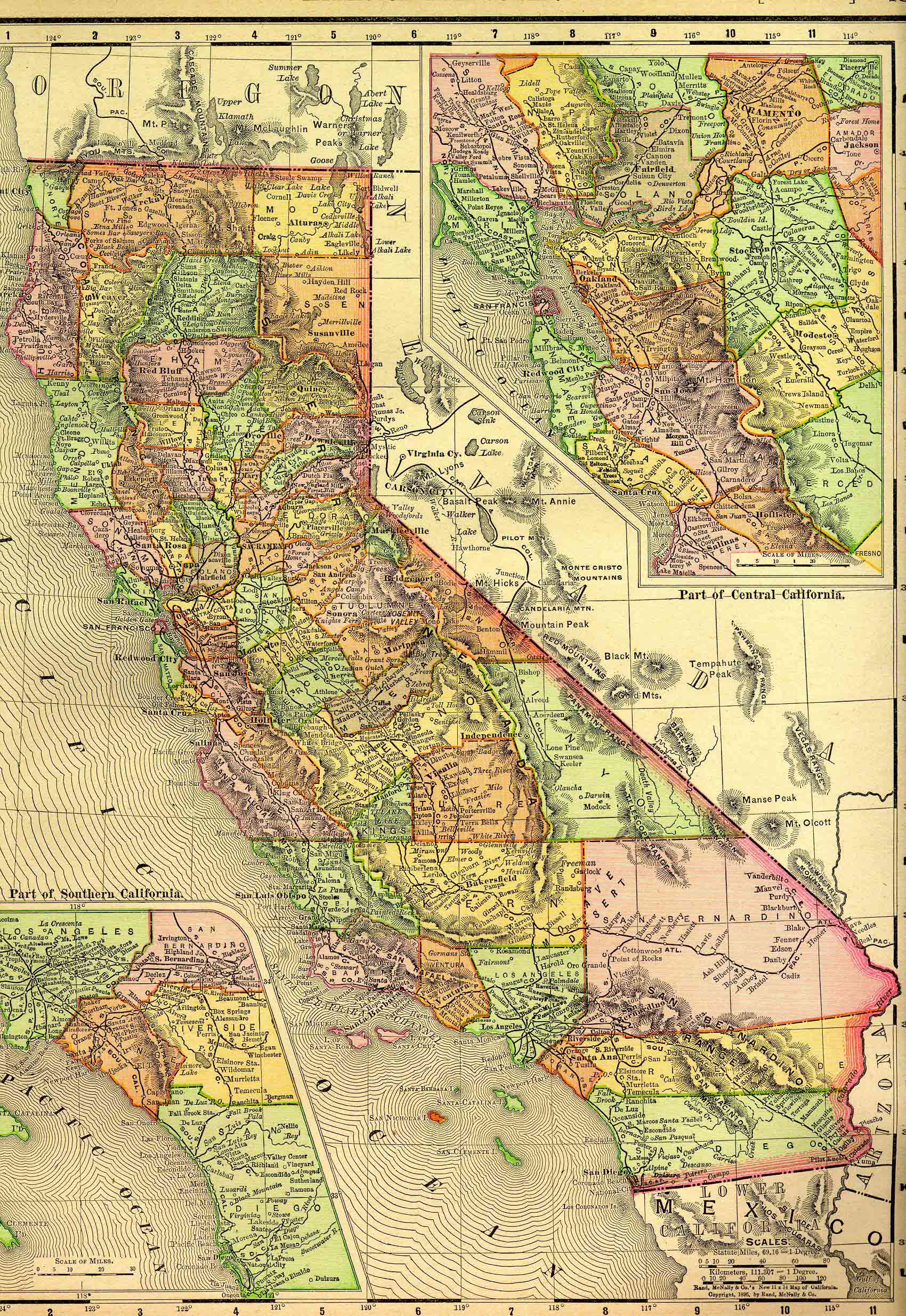 1895 Map of California