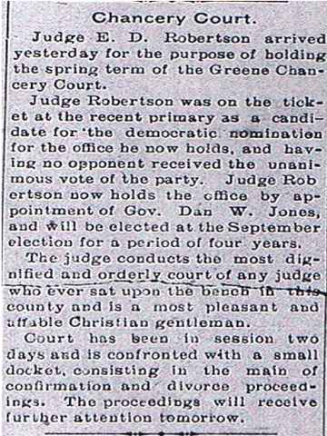 1902 Chancery Court News article