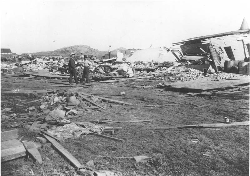Tornado damage in Snyder in 1905