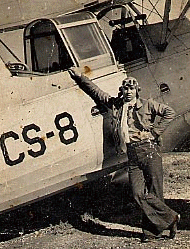 William Nathan Arbucke and his plane