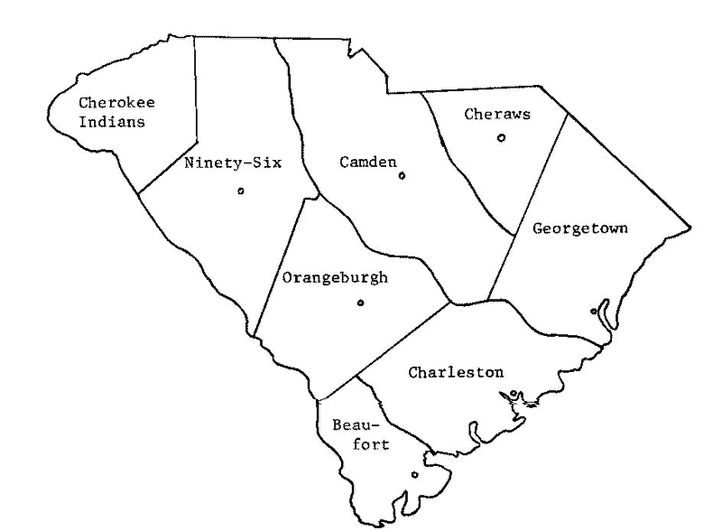 South Carolina Judicial Districts in 1769