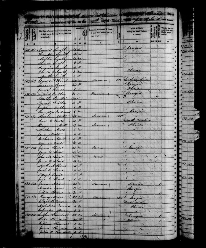 1850 Census Alachua County FL - page 24