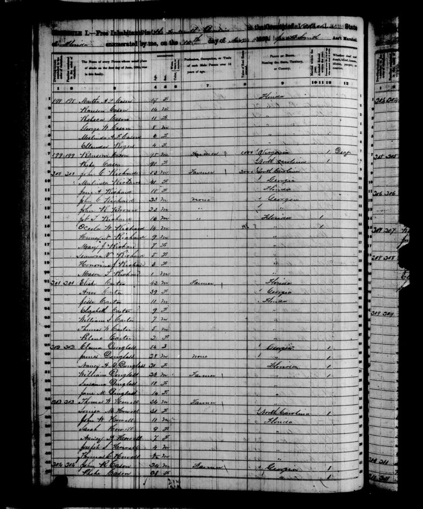 1850 Census Alachua County FL - page 28