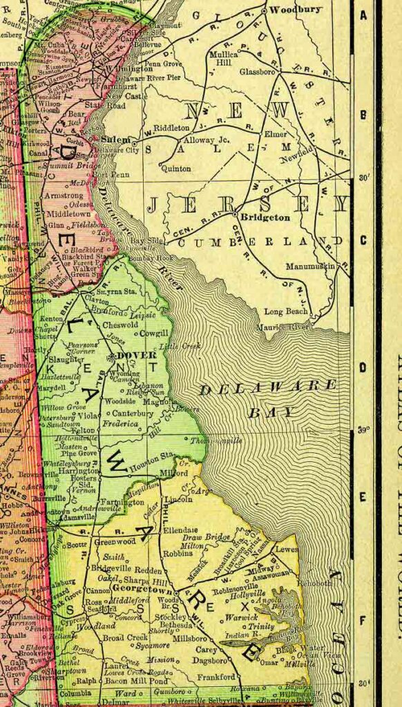 1895 Map of Delaware