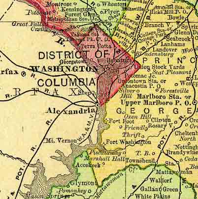 1895 Map of District of Columbia