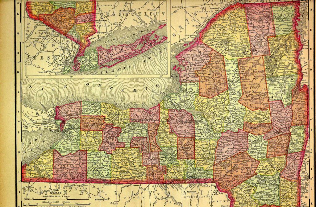 1895 Map of New York