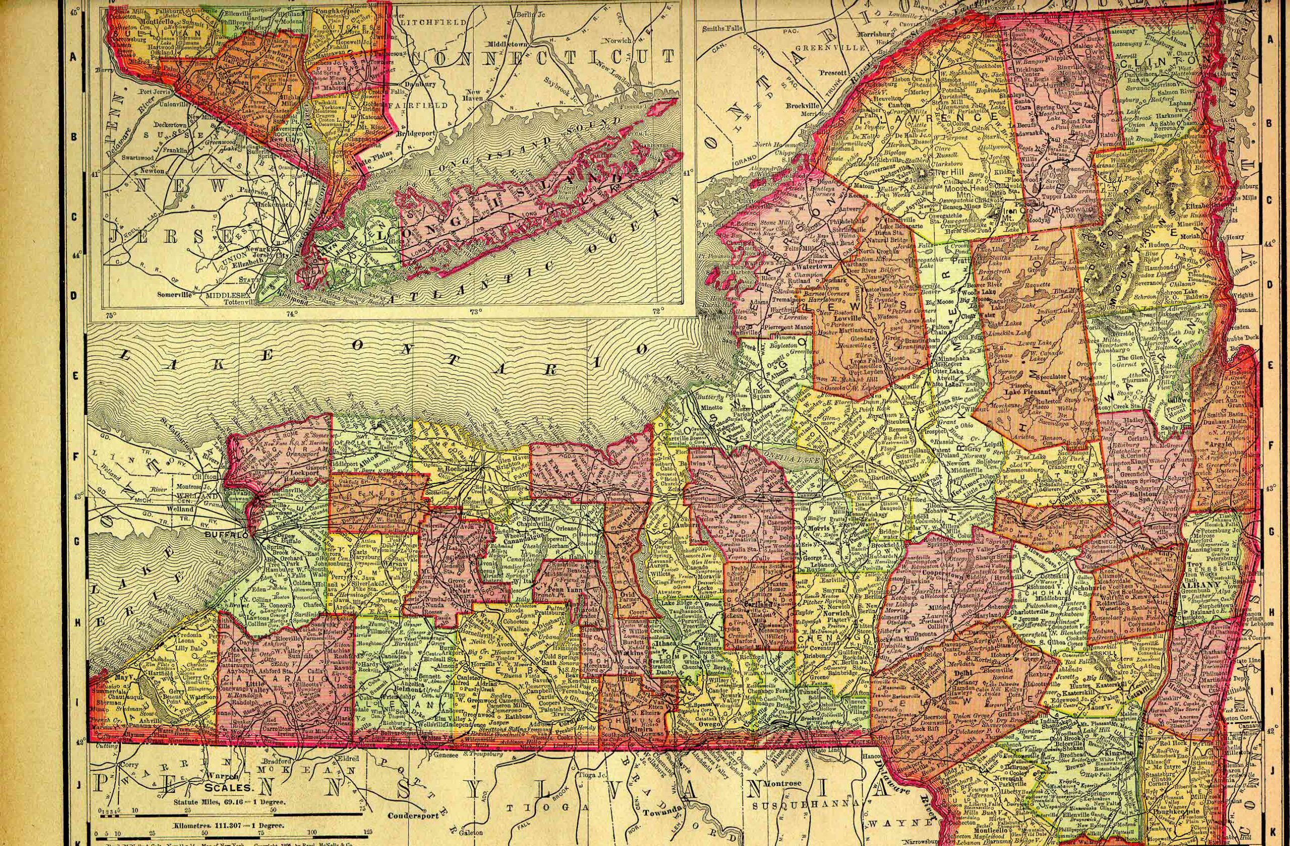 1895 Map of New York