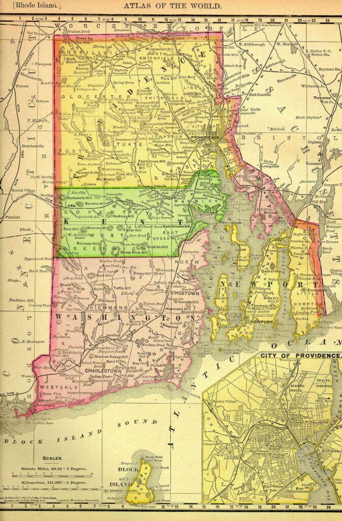 1895 Map of Rhode Island