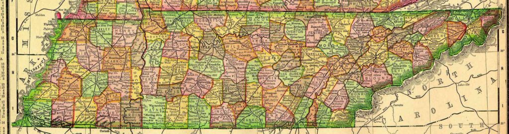 1895 Map of Tennessee