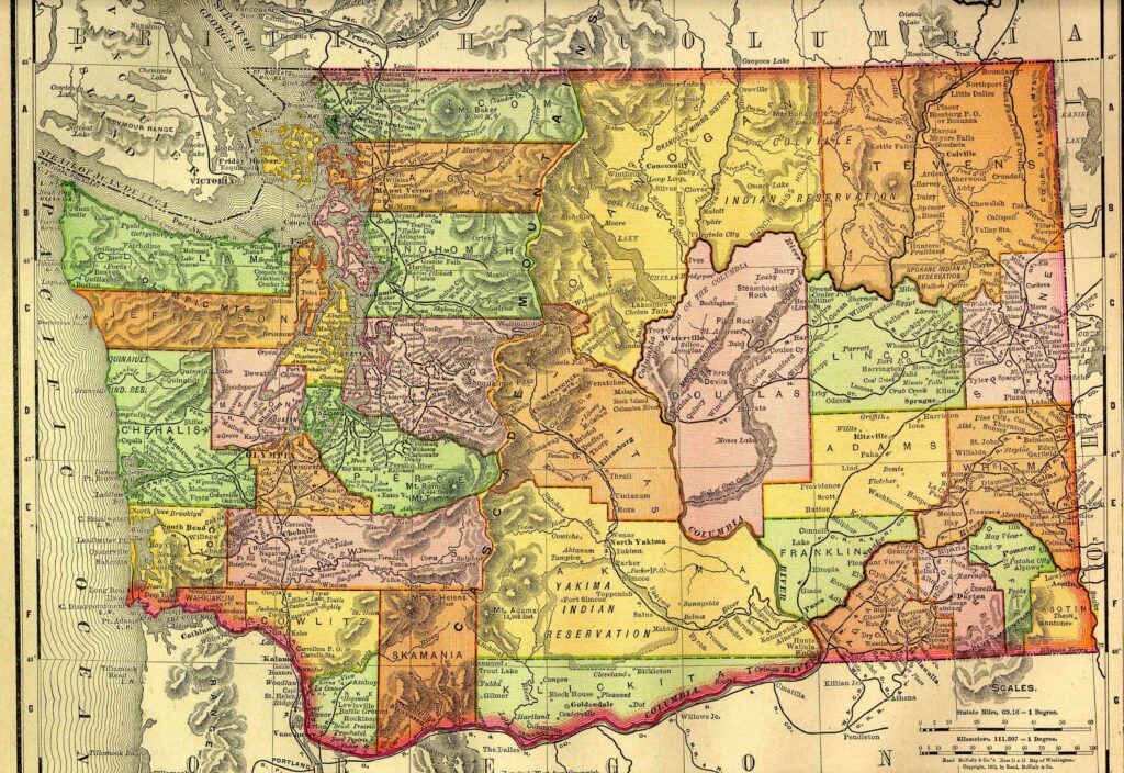 1895 Map of Washington