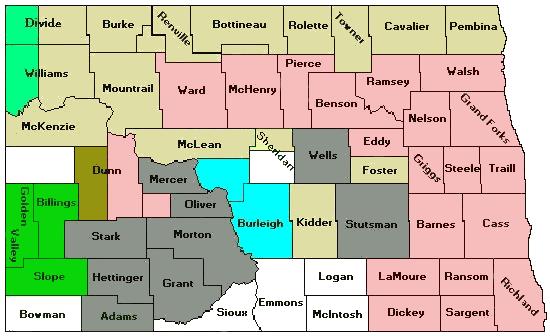 North Dakota Foreign Born Density in 1890