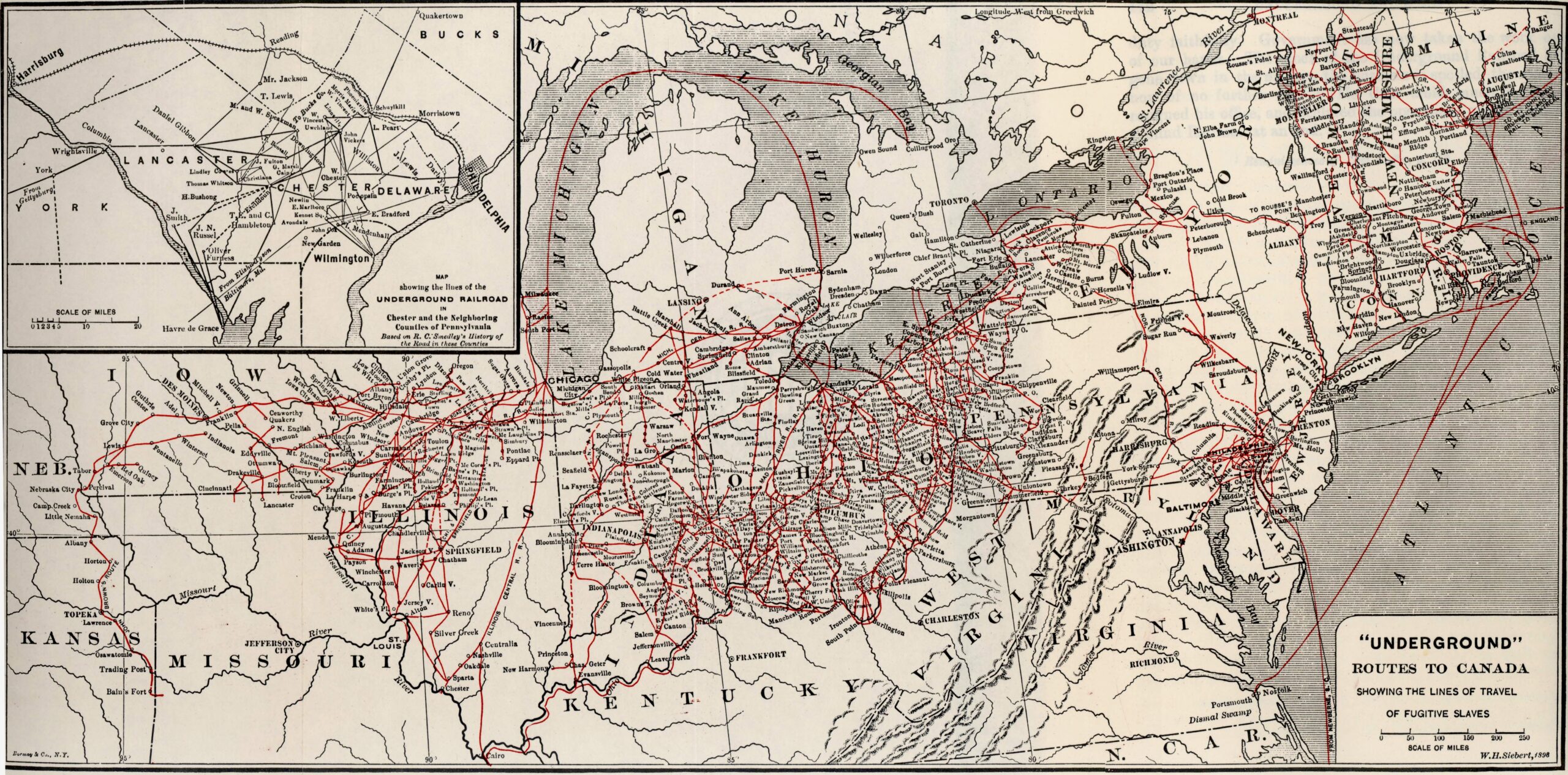 Routes of the Underground Railroad